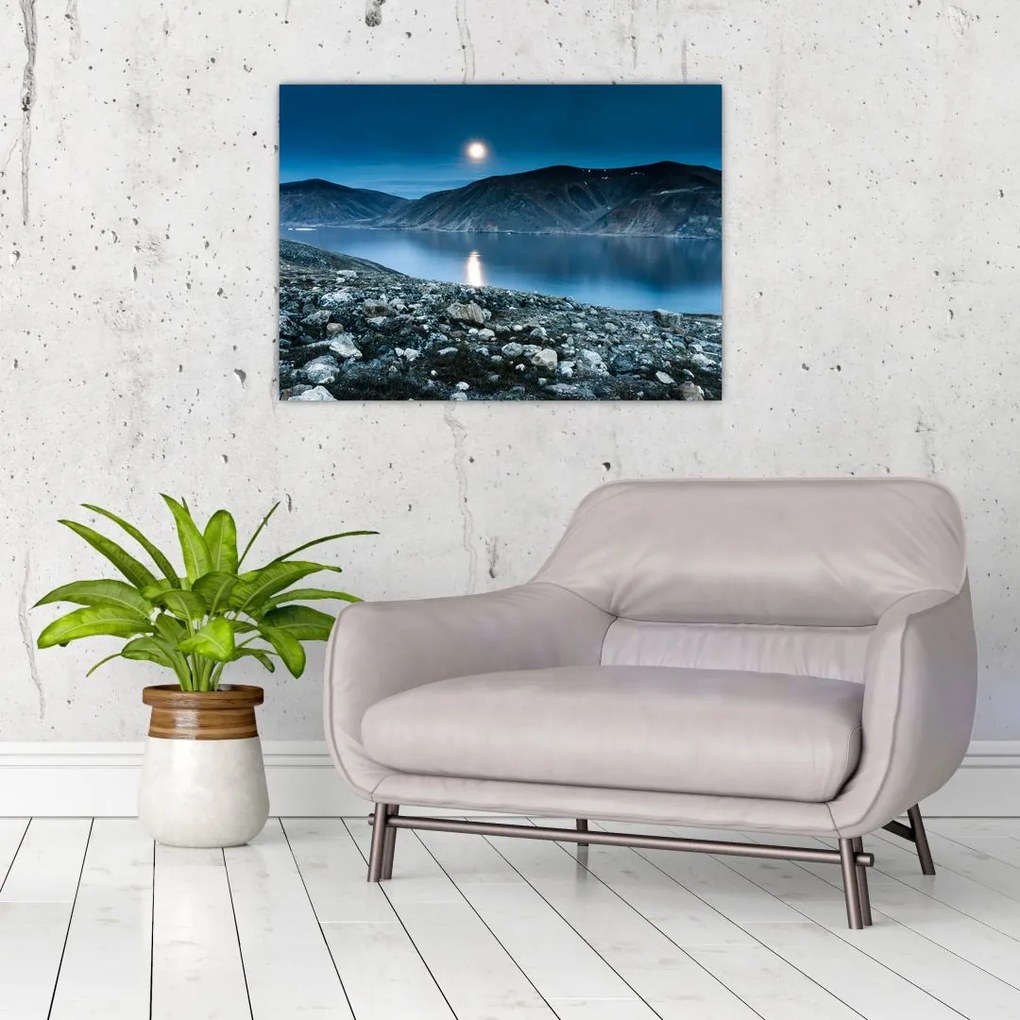 Obraz nocnego krajobrazu, Islandia (70x50 cm)