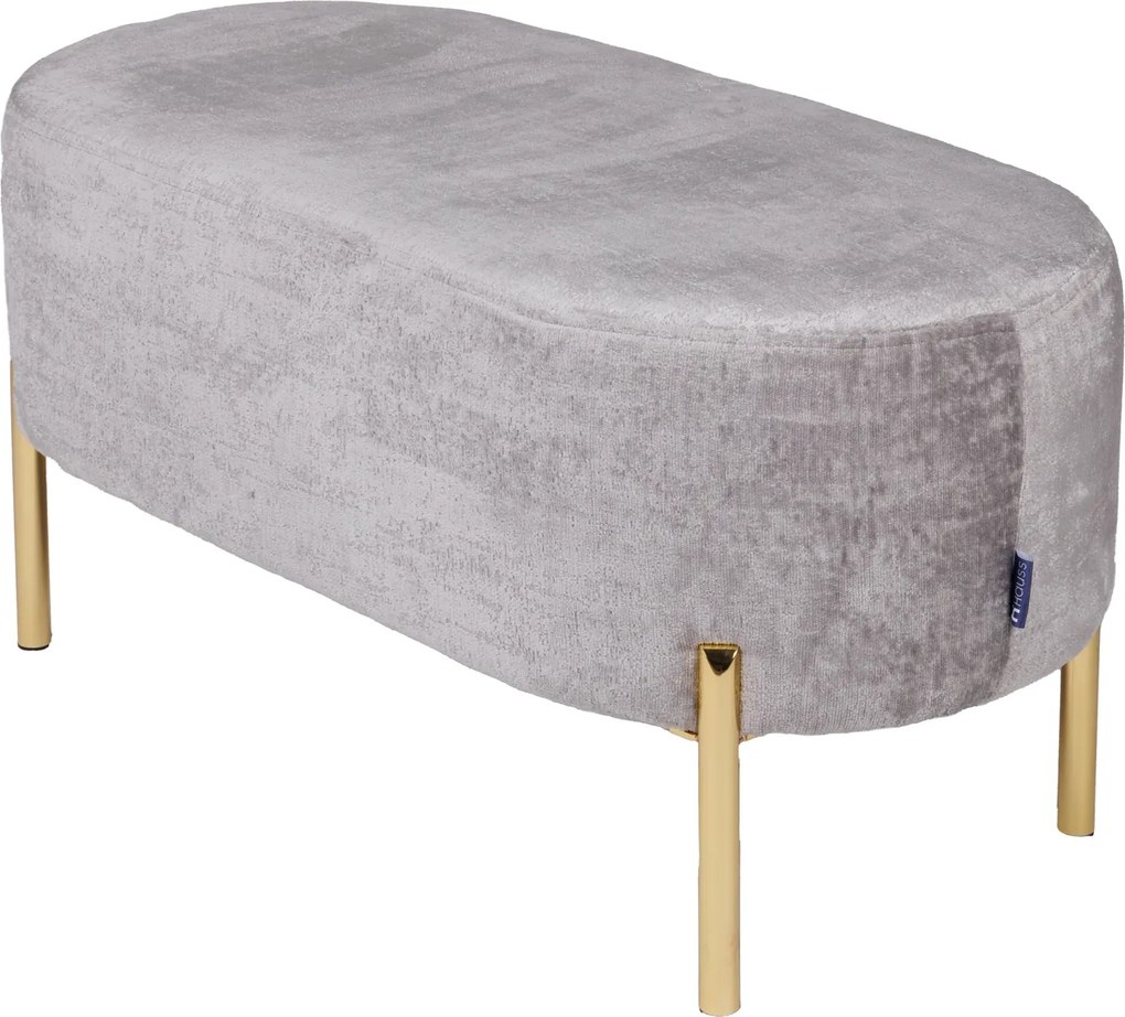 Owalna pufa w stylu glamour Delice II