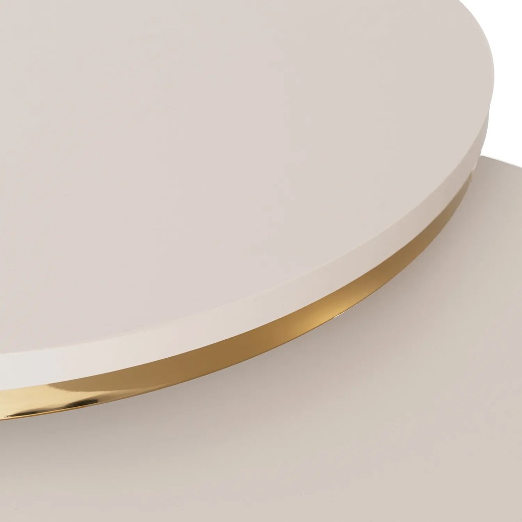 Zestaw Stolików Kawowych APULIA 43 cm/53 cm Kaszmir/Złoty Glamour