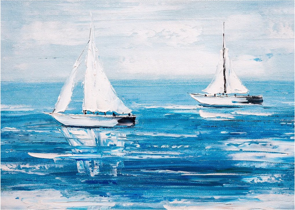 Obraz - Obraz jachtów na morzu (70x50 cm)