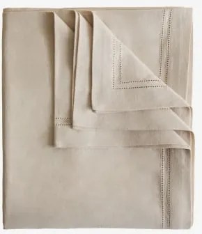 Obrus 150x150 Cm Z Bawełny Eirsen Kremowa Tapioca - Sklum