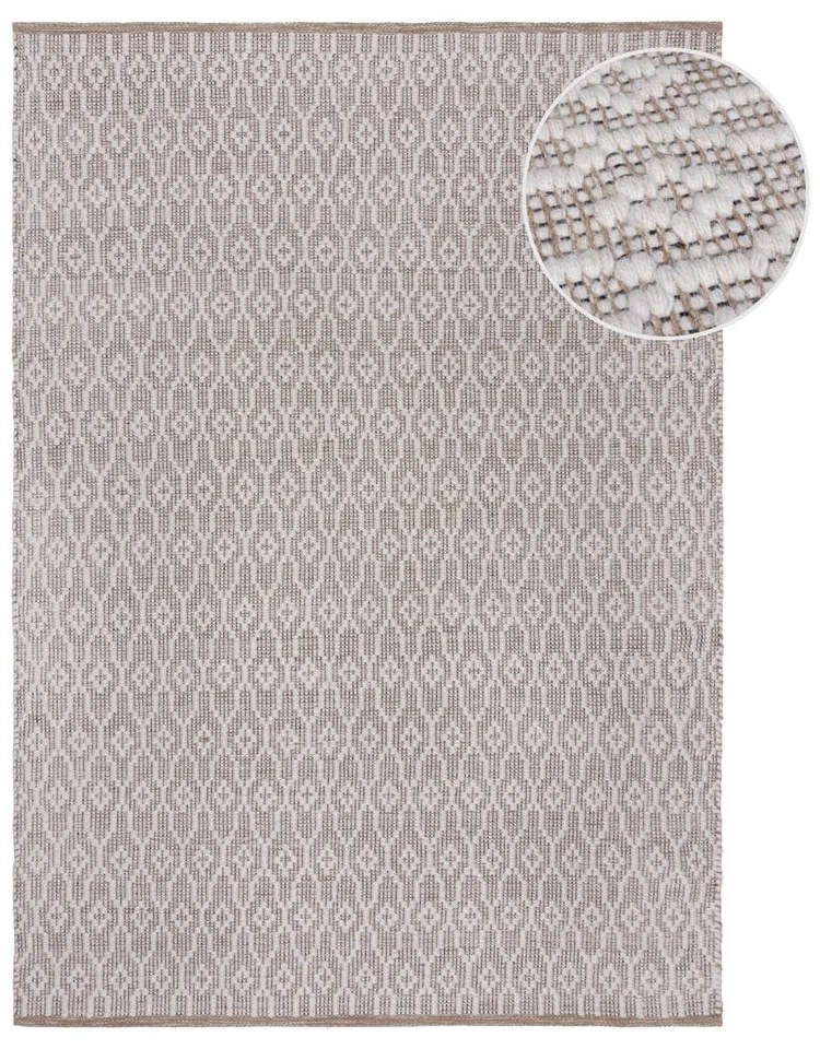 Jasnoszary wełniany dywan tkany ręcznie 80x150 cm Dream – Flair Rugs