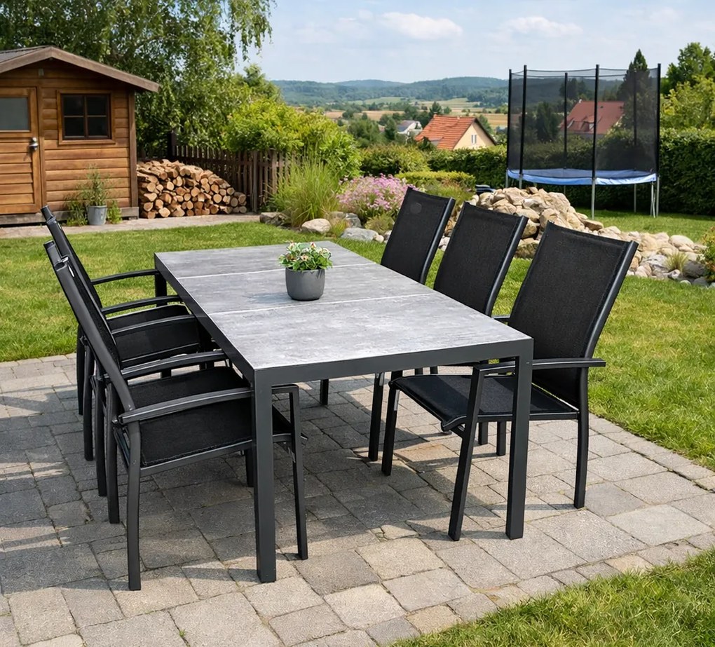 Doppler BERGAMO EXPERT - aluminiowy zestaw wypoczynkowy 6+1