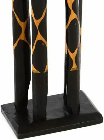 Drewniana Ghana żyrafa - ciemne drewno 21 x 15 x 120 cm