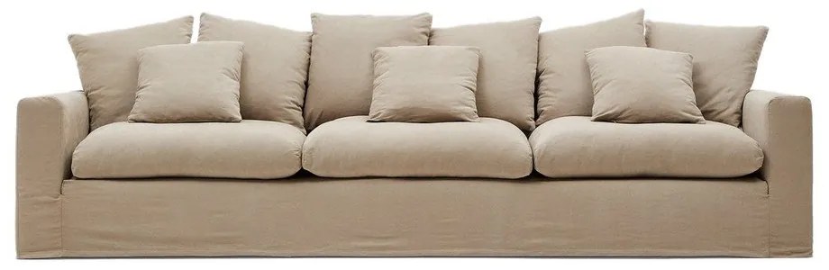 Beżowa lniana sofa 340 cm Nora – Kave Home