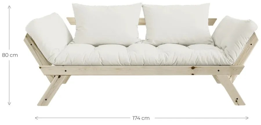 Sofa rozkładana Karup Design Bebop Natural Clear/Linen Beige