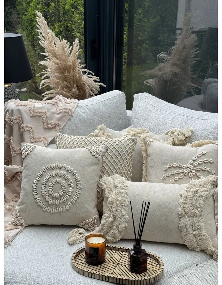 Bawełniana poszewka na poduszkę 43x43 cm Seashells – Mioli Decor
