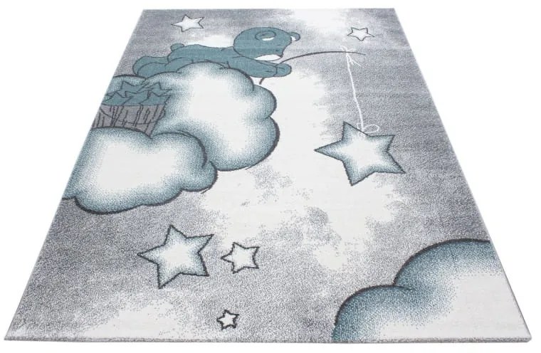 Dywan dziecięcy Kids Miś szaro-niebieski 200 cm x 290 cm