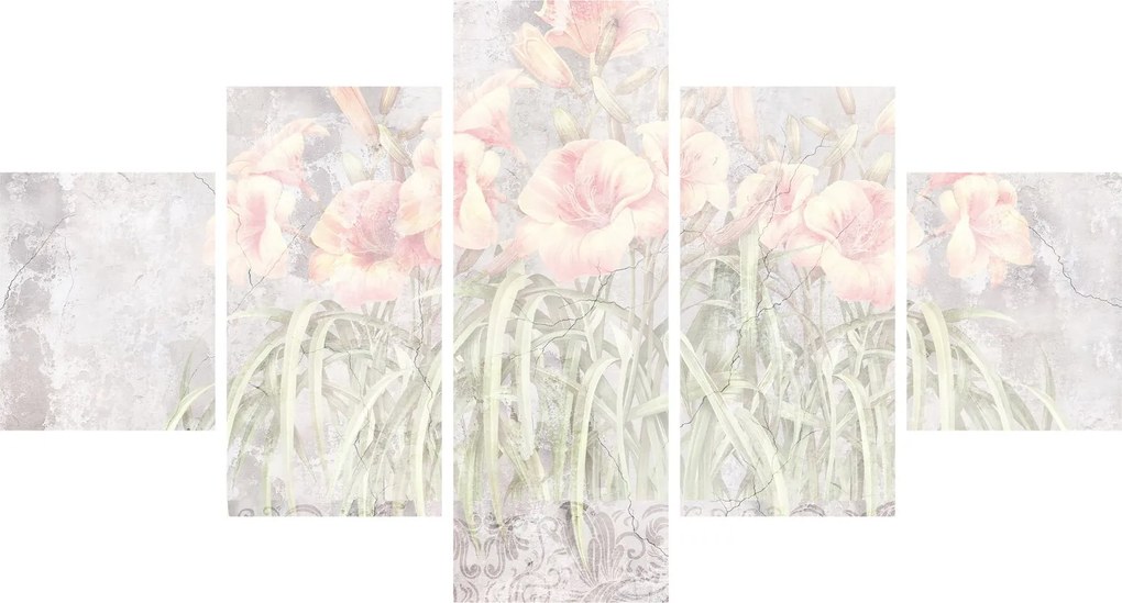 Obraz - Freska lilii (125x70 cm)