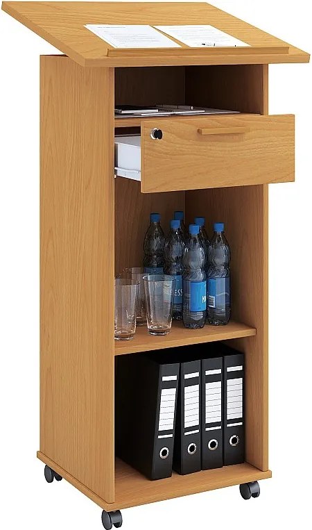 Drewno stojące biurko głośnikowe rolki biurkowe Melta