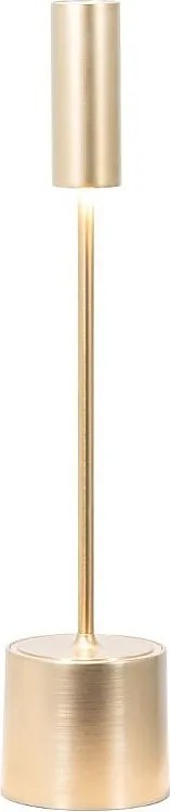 Zafferano - Lampa stołowa Carolina LED z akumulatorem i funkcją ściemniania dotykowego - do użytku wewnątrz i na zewnątrz - szczotkowany mosiądz