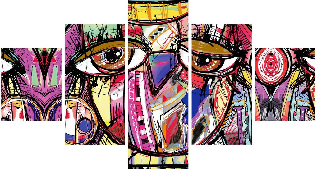 Obraz - Street art - sowa (125x70 cm)