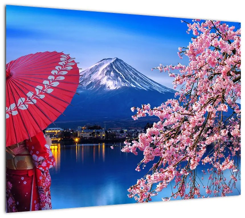 Obraz - Widok na szczyt, Japonia (70x50 cm)