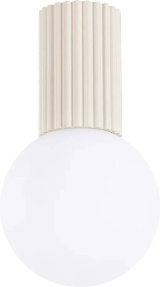 Kremowa lampa sufitowa ze szklanym kloszem ø 12 cm Orbital – Sollux