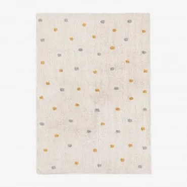 Dywan Prostokątny 125x170 Cm Z Bawełny Jankiel Kids Curry Żółty - Sklum