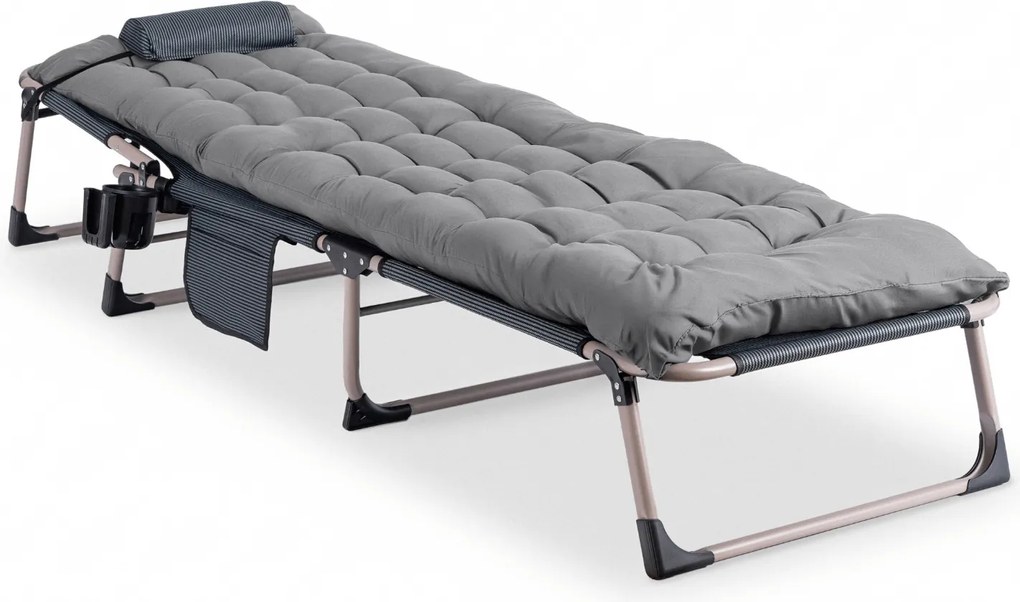 Leżak Ogrodowy SATURN 190x73 cm Szary