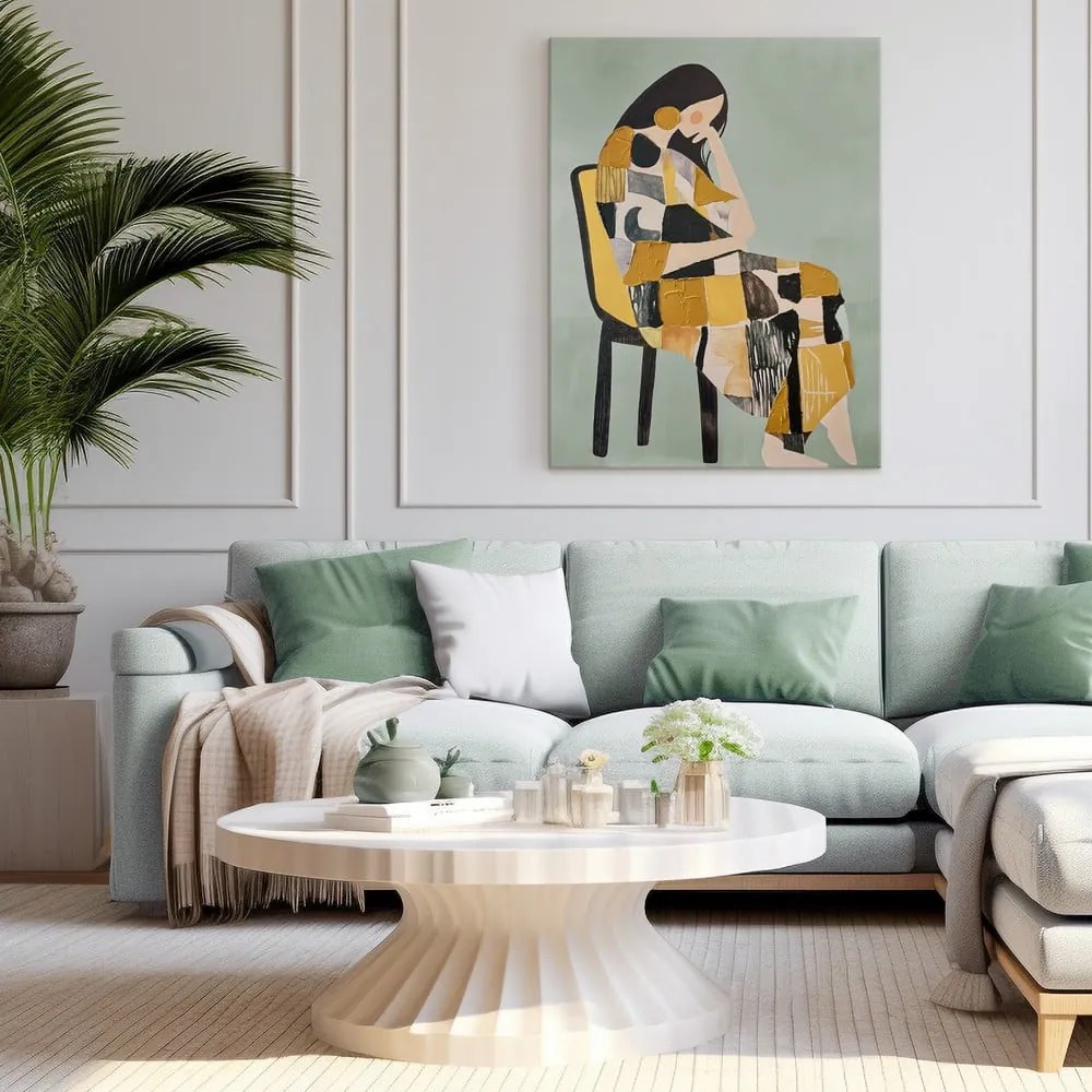 Obraz z ręcznie malowanymi elementami 70x100 cm Penelope – Styler