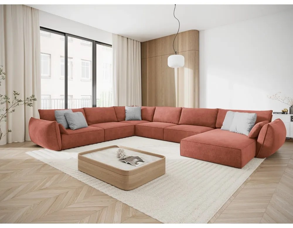 Czerwony narożnik (lewostronny) Vanda – Mazzini Sofas