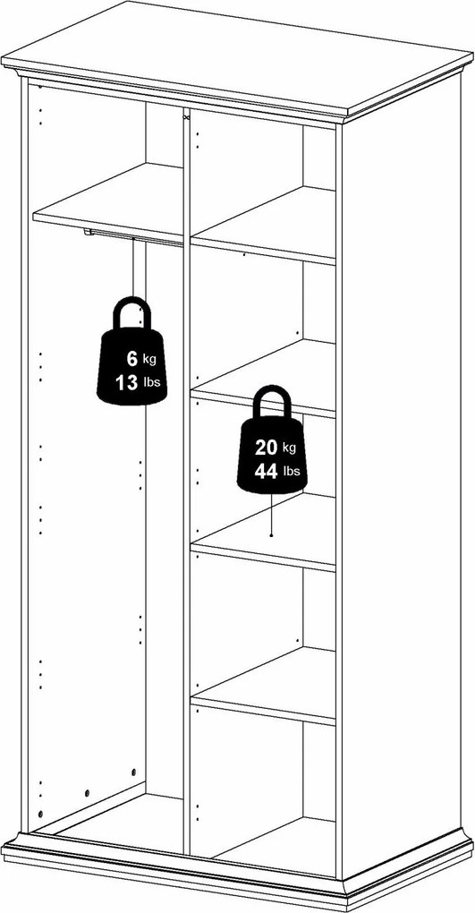 Dwudrzwiowa szafa Paris 2 kolor szary