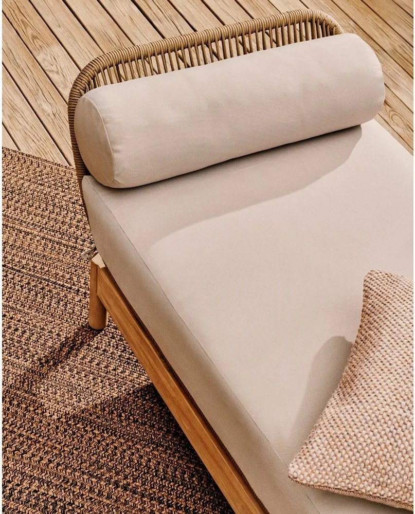 Sofa ogrodowa z litego drewna akacjowego w naturalnym kolorze Catalina – Kave Home