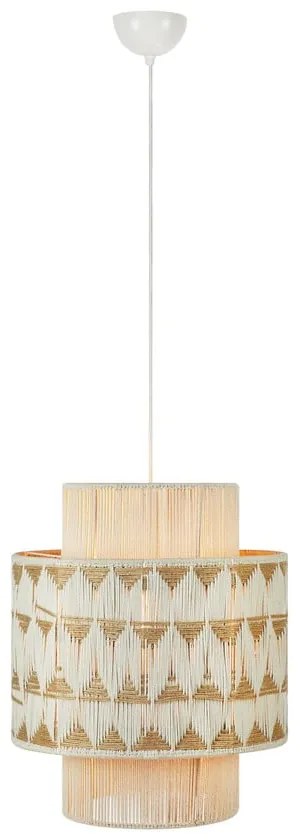 Lampa wisząca w naturalnym kolorze z jutowo-tekstylnym kloszem ø 45 cm Ano – Markslöjd