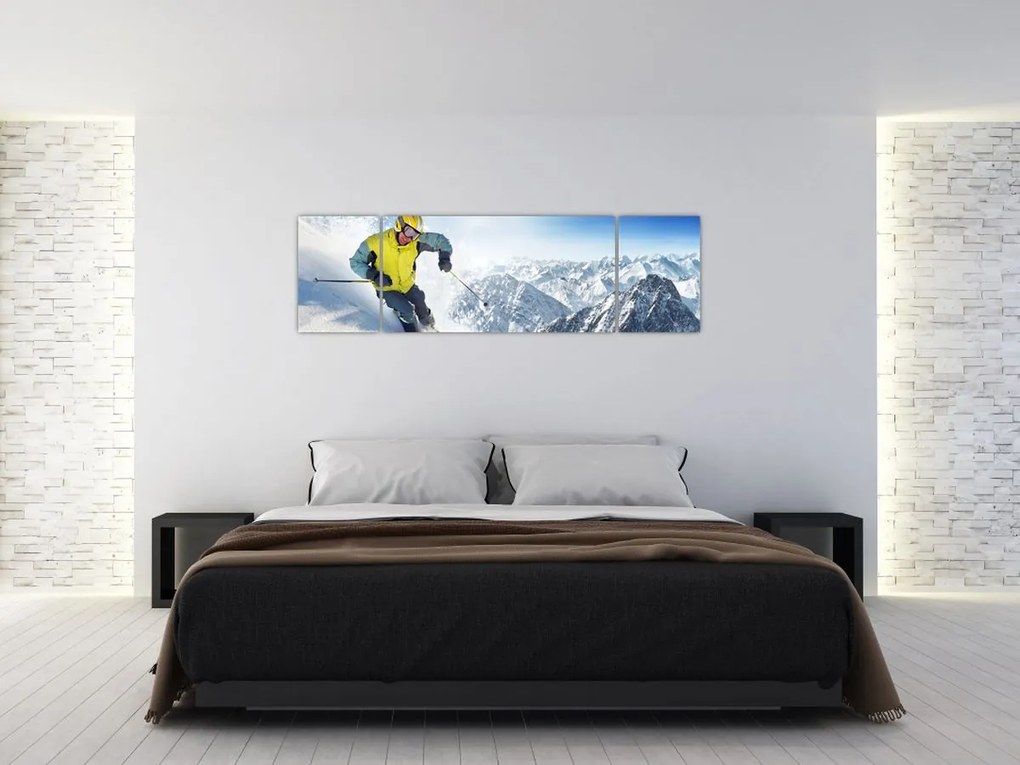 Obraz - Narciarz (170x50 cm)