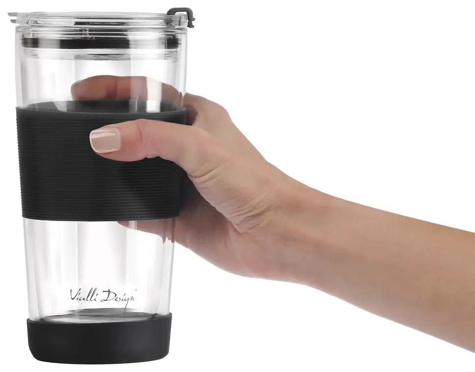 Czarny kubek termiczny 600 ml Fuori – Vialli Design