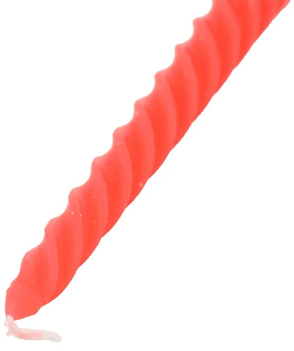 Świece stołowe TWIST zestaw 4 szt., czerwone