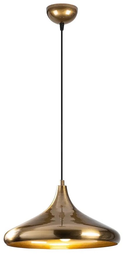 Lampa wisząca w kolorze złota z metalowym kloszem ø 35 cm Berceste – Opviq lights