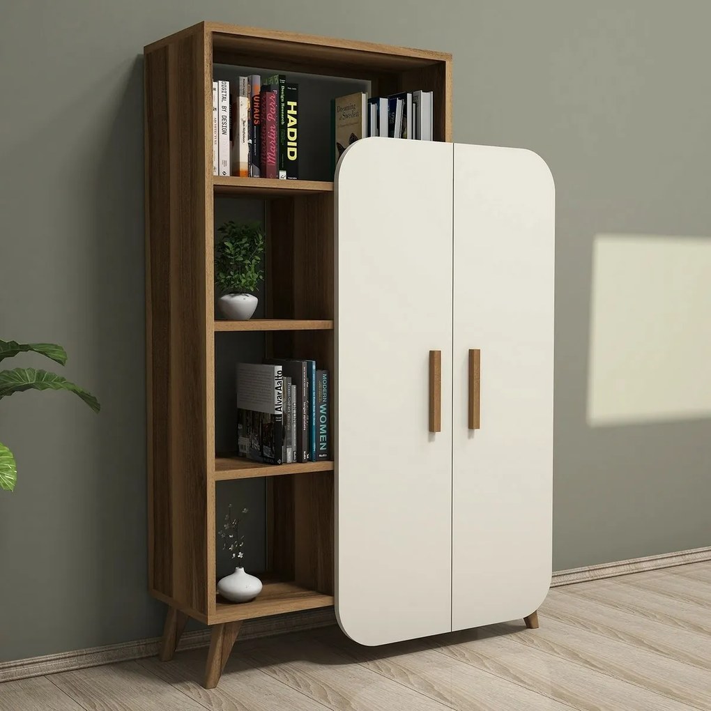 Biblioteczka Form Cream and Walnut