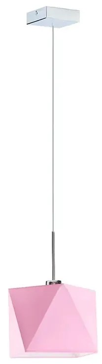 Geometryczna lampa wisząca na chromowanym stelażu - P3-Z26