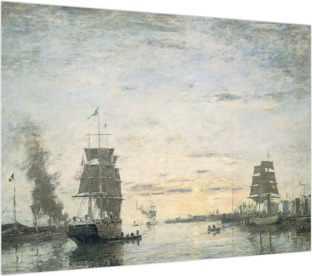 Obraz - Eugène Boudin, Entrance to the Harbor, Le Havre, reprodukcje (70x50 cm)