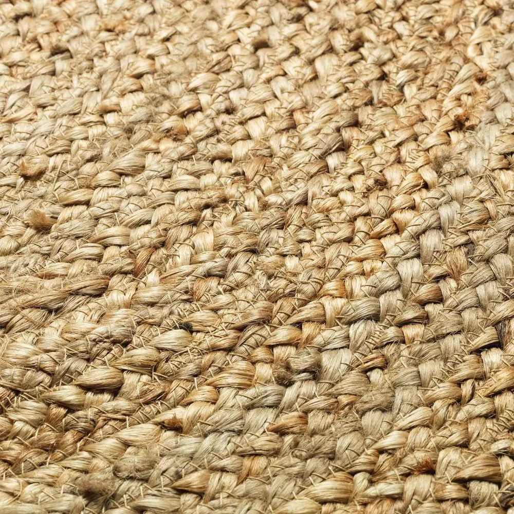 Biało-naturalny okrągły dywan ø 120 cm Shira – douceur d'intérieur