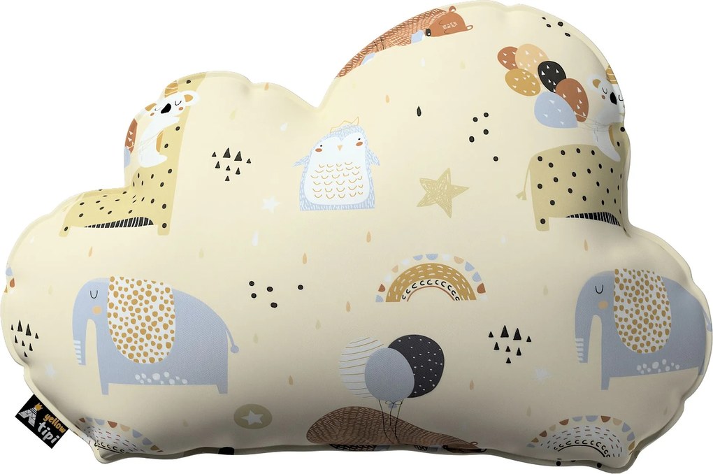 Poduszka Soft Cloud kolor beżowy tkanina wzorzysta