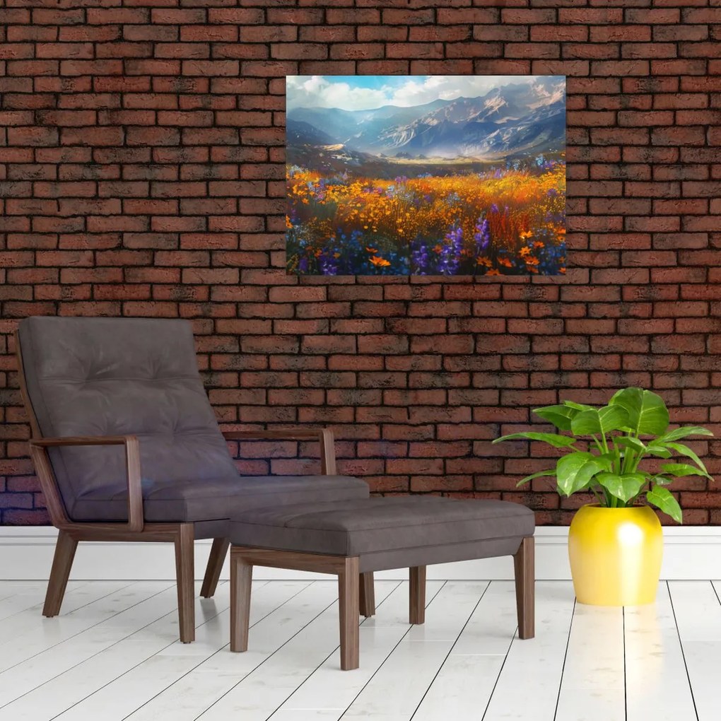 Obraz - Malowany górski krajobraz II. (70x50 cm)