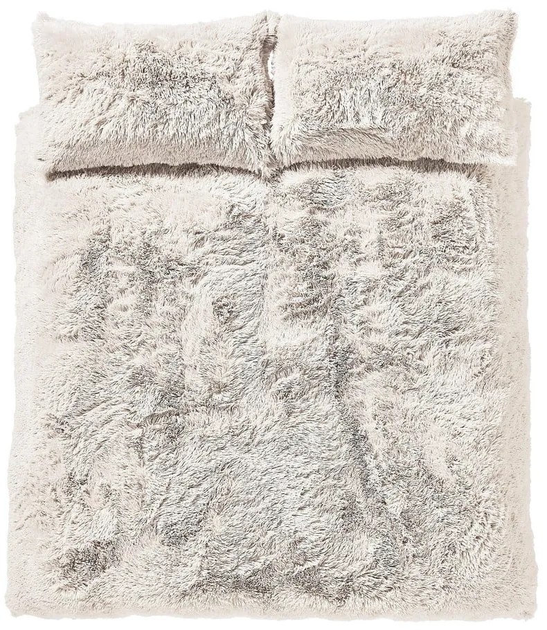Biała pościel dwuosobowa/przedłużona z mikropluszu 230x220 cm Cuddly – Catherine Lansfield