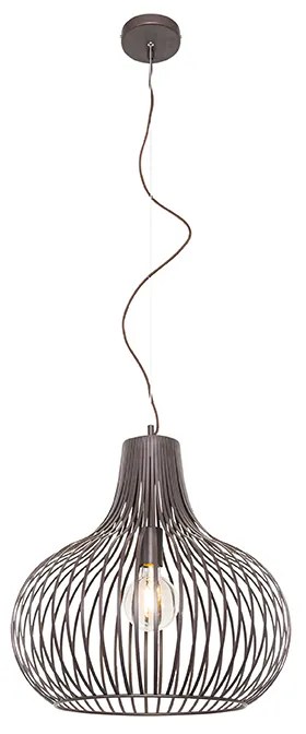 Nowoczesna lampa wisząca brązowa 48 cm - Saffira Nowoczesny Oswietlenie wewnetrzne
