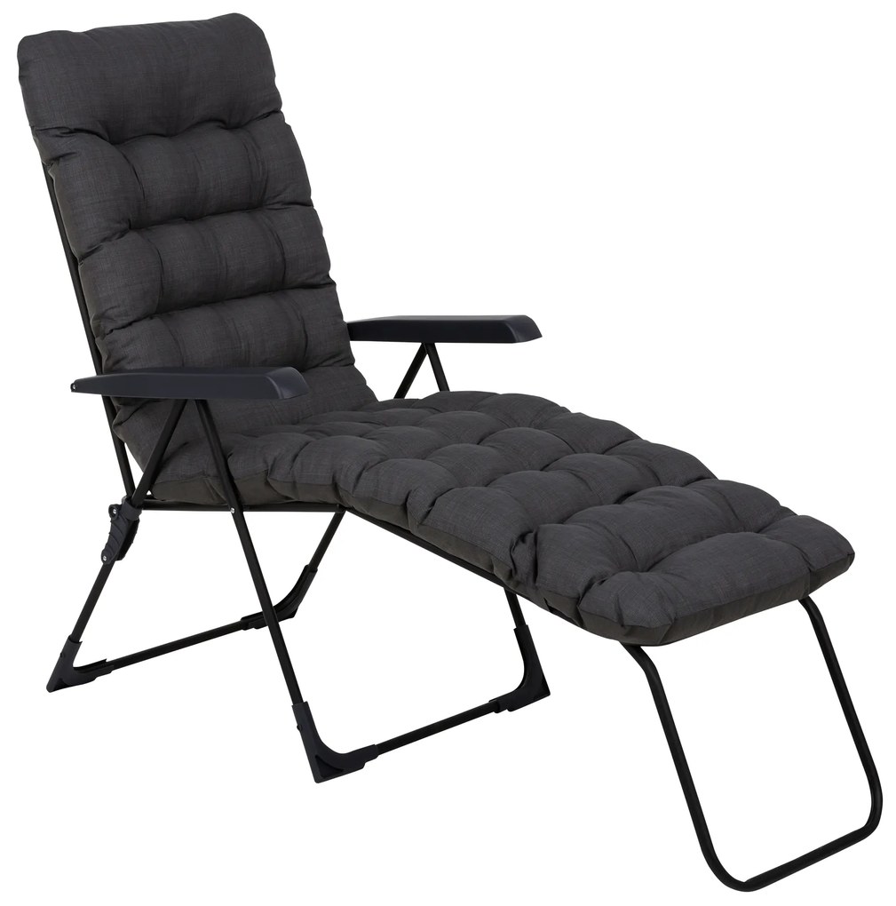 Leżak ogrodowy z podnóżkiem Setenil Black Edition H024-07PB PATIO