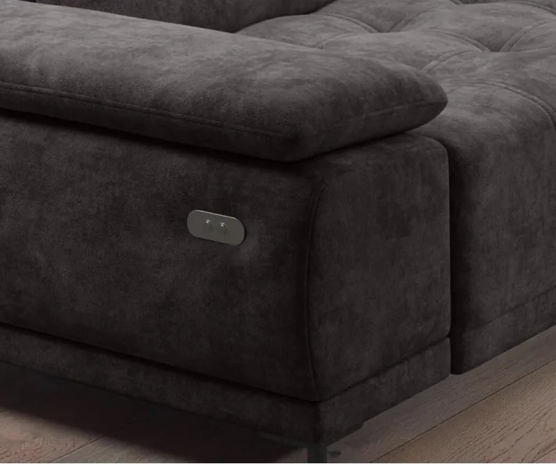 Narożnik FOCUS L z elektryczną regulacją w tkaninie SALVADOR 04 WERSAL