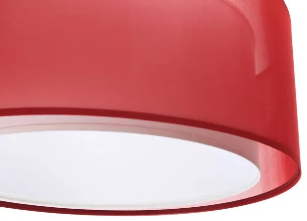 Czerwona lampa wisząca z podwójnym kloszem - S436 E9-D13