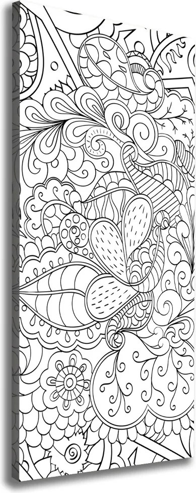 Foto obraz na płótnie pionowy Tło Zentangle