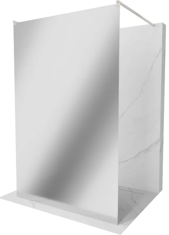 Mexen Kioto ścianka prysznicowa wolnostojąca 120 x 200 cm, lustro 8 mm, nikiel szczotkowany - 800-120-002-97-50