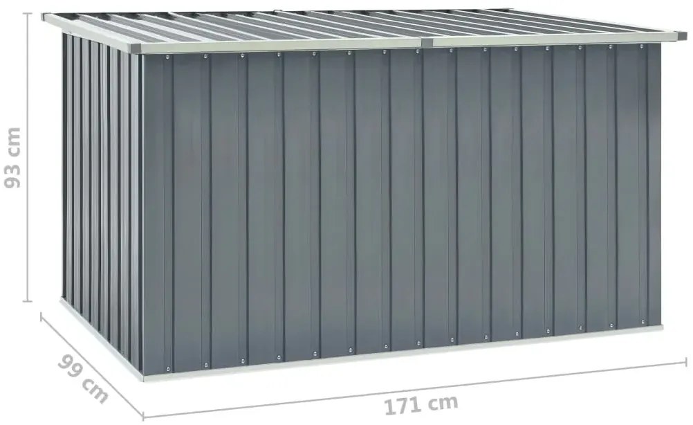 Szara skrzynia ogrodowa prostokątna L8-D80