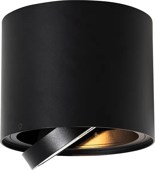 Inteligentny reflektor sufitowy czarny regulowany z Wifi GU10 111mm - Rondoo Up