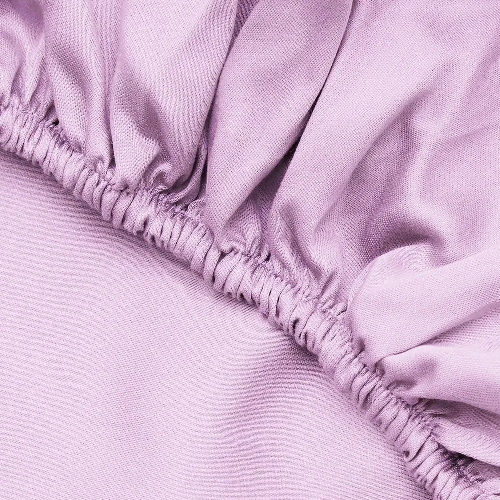 Różowe bawełniane prześcieradło z gumką 140x200 cm – Mijolnir