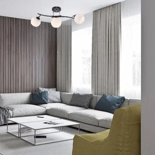 Nowoczesny żyrandol z trzema okrągłymi kloszami - V193 D1-K08