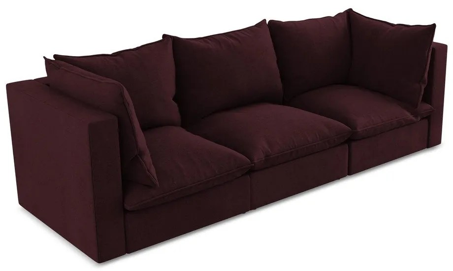 Bordowa sofa 255 cm Manao – Makamii