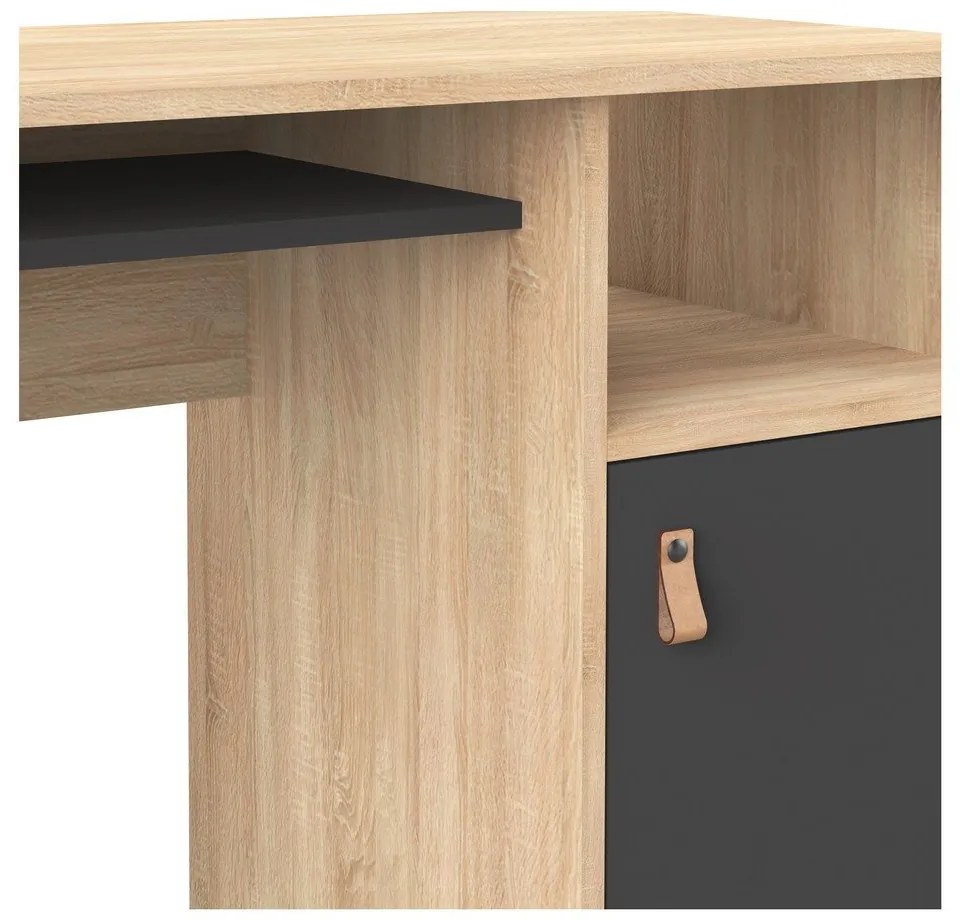 Biurko z blatem w dekorze dębu 50x115 cm Oxford – TemaHome