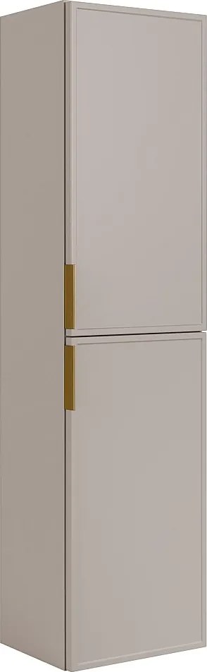 Szafka łazienkowa kaszmir 27 x 35 x 136 cm uchwyty złote