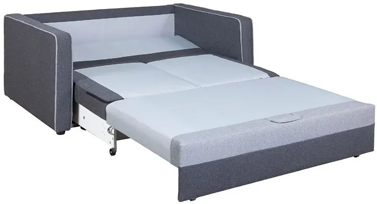 Popielata rozkładana sofa z pojemnikiem - Irlo